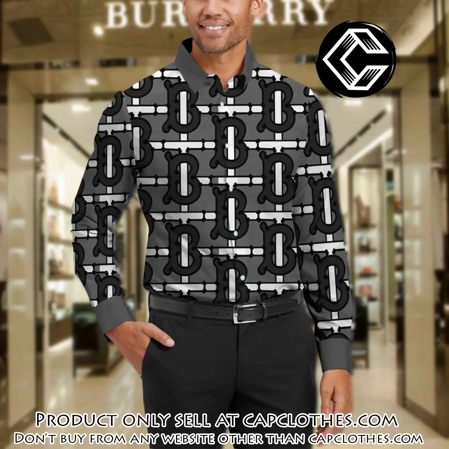 Burberry long sleeves button down shirt for elegant men lsb1005 cc0455196